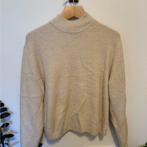 Gap cream waffle knit sweater